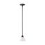 Empire 1 Light 7" Mini Pendant w/ Frosted White Glass