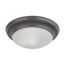 1 Light 12" Flush Mount Twist and Lock w/ Frosted White Glass
