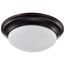 2 Light 14" Flush Mount Twist and Lock w/ Frosted White Glass
