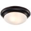 2 Light 14" Flush Mount Twist and Lock w/ Frosted White Glass