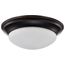 2 Light 14" Flush Mount Twist and Lock w/ Frosted White Glass