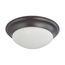 3 Light 17" Flush Mount Twist and Lock w/ Frosted White Glass