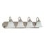 Ballerina 4 Light 30" Vanity w/ Alabaster Glass Bell Shades
