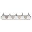 Ballerina 5 Light 36" Vanity w/ Alabaster Glass Bell Shades