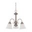 Ballerina 3 Light 20" Chandelier w/ Frosted White Glass