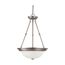 3 Light 15" Pendant w/ Frosted White Glass