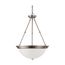 3 Light 20" Pendant w/ Frosted White Glass
