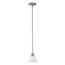 Empire 1 Light 7" Mini Pendant w/ Frosted White Glass