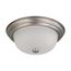 2 Light 13" Flush Mount w/ Frosted White Glass