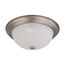 3 Light 15" Flush Mount w/ Frosted White Glass