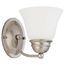 Empire 1 Light 7" Vanity w/ Frosted White Glass