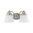 Empire 2 Light 15" Vanity w/ Frosted White Glass