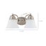 Empire 2 Light 15" Vanity w/ Frosted White Glass