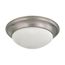 3 Light 17" Flush Mount Twist and Lock w/ Frosted White Glass