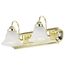 Ballerina 2 Light 18" Vanity w/ Alabaster Glass Bell Shades