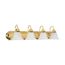 Ballerina 4 Light 30" Vanity w/ Alabaster Glass Bell Shades