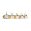 Ballerina 5 Light 36" Vanity w/ Alabaster Glass Bell Shades