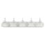 Ballerina 5 Light 36" Vanity w/ Alabaster Glass Bell Shades