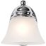 Empire 1 Light 7" Vanity w/ Alabaster Glass Bell Shades