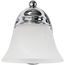Empire 1 Light 7" Vanity w/ Alabaster Glass Bell Shades