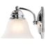 Empire 1 Light 7" Vanity w/ Alabaster Glass Bell Shades