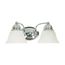 Empire 2 Light 15" Vanity w/ Alabaster Glass Bell Shades