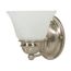 Empire 1 Light 7" Vanity w/ Alabaster Glass Bell Shades