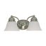Empire 2 Light 15" Vanity w/ Alabaster Glass Bell Shades