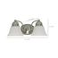 Empire 2 Light 15" Vanity w/ Alabaster Glass Bell Shades