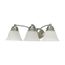 Empire 3 Light 21" Vanity w/ Alabaster Glass Bell Shades