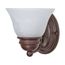 Empire 1 Light 7" Vanity w/ Alabaster Glass Bell Shades