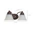 Empire 2 Light 15" Vanity w/ Alabaster Glass Bell Shades