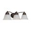 Empire 3 Light 21" Vanity w/ Alabaster Glass Bell Shades