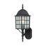 Adams 1 Light 18" Outdoor Wall w/ Frosted Glass Color retail packaging