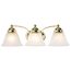 Empire 3 Light 21" Vanity w/ Alabaster Glass Bell Shades