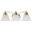 Empire 3 Light 21" Vanity w/ Alabaster Glass Bell Shades