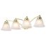 Empire 4 Light 29" Vanity w/ Alabaster Glass Bell Shades