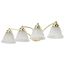 Empire 4 Light 29" Vanity w/ Alabaster Glass Bell Shades