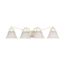 Empire 4 Light 29" Vanity w/ Alabaster Glass Bell Shades