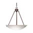 3 Light 23" Pendant Alabaster Glass Bowl