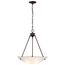 3 Light 23" Pendant Alabaster Glass Bowl