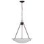 3 Light 23" Pendant Alabaster Glass Bowl