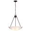 3 Light 23" Pendant Alabaster Glass Bowl