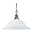 1 Light 16" Pendant Alabaster Glass