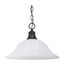 1 Light 16" Pendant Alabaster Glass