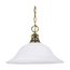 1 Light 16" Pendant Alabaster Glass