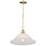 1 Light 16" Pendant Alabaster Glass