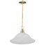 1 Light 16" Pendant Alabaster Glass