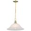 1 Light 16" Pendant Alabaster Glass