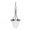 1 Light 10" Pendant Alabaster Glass Bell